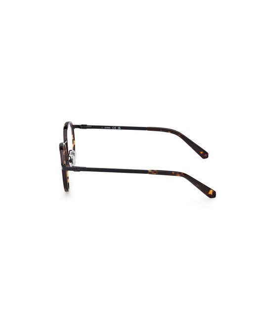 Guess Black Gu50324 052 Optical Frames Injected Round Normal for men