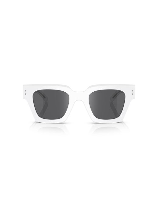 Dolce & Gabbana Black Dg4413 337440 Sunglasses Acetate Squared Mirrored Mirror for men