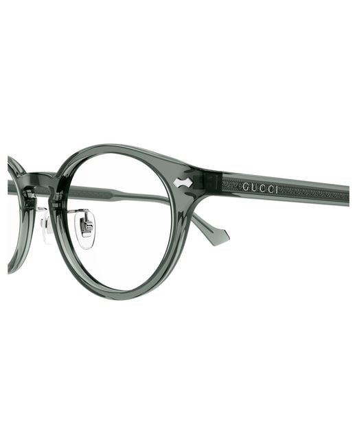 Gucci Black Gg1127Oj 005 Optical Frames Acetate Transparent Round for men
