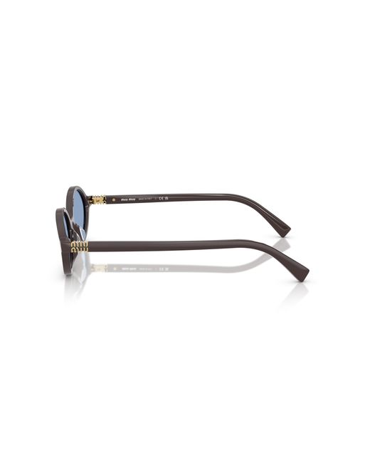 Miu Miu Black Mu 04Zs 22C60O Sunglasses Acetate Round Normal