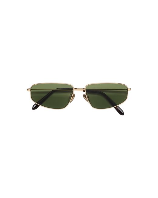 Retrosuperfuture Green Hos Isedra Classic Sunglasses Metal Geometric Normal
