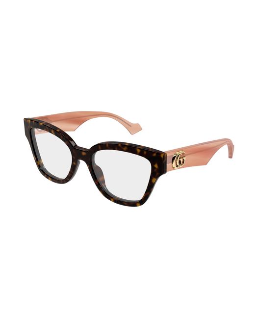 Gucci Black Gg1424O 014 Optical Frames Acetate Transparent Round