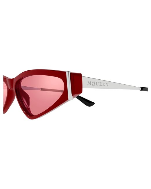 McQueen Black Am0493S 003 Sunglasses Acetate Geometric