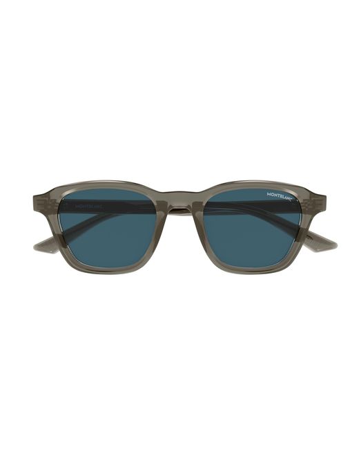 Montblanc Black Mb0384S 003 Sunglasses Acetate Round for men
