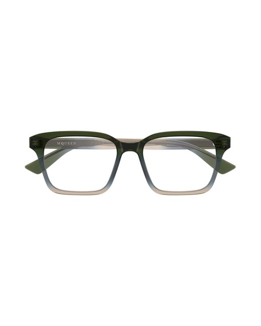 McQueen Black Am0566O 006 Optical Frames Acetate Transparent Squared