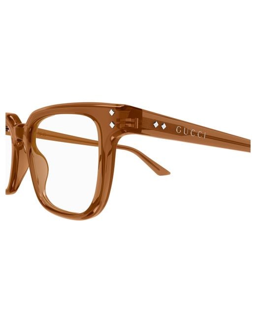 Gucci Black Gg1895O 004 Optical Frames Acetate Transparent Squared for men