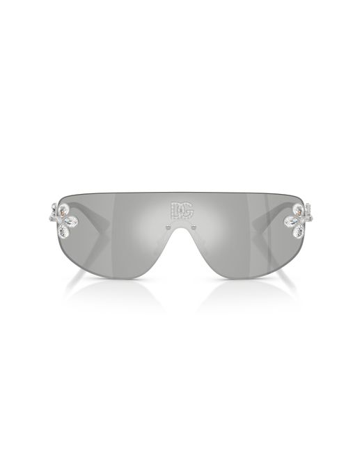Dolce & Gabbana Black Dg2333B 05/8V Sunglasses Metal Squared Mirror