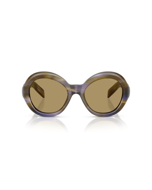 Prada Black Pr D08Su 23G70G Sunglasses Acetate Round Normal