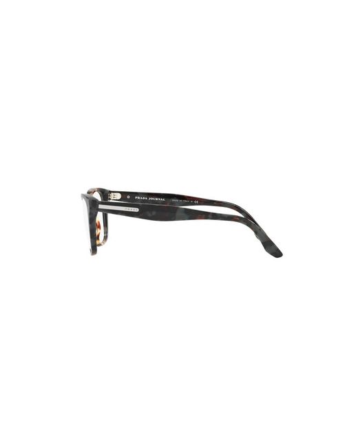 Prada Black Pr 04Tv U6M1O1 Optical Frames Outlet Plastic Squared