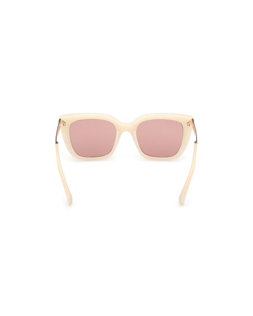 MAX&Co. Black Mo0157 21S Sunglasses Injected Bordeaux Cat Eye Normal