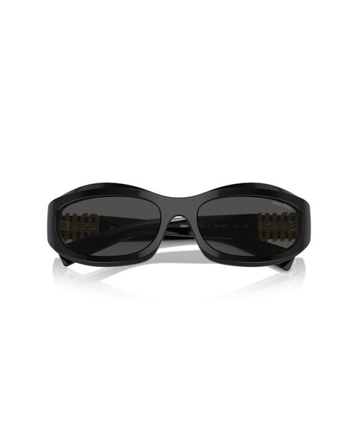 Miu Miu Black Mu 14Zs 16K08Z Sunglasses Acetate Geometric Normal