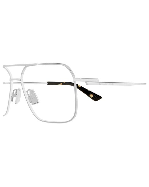 Bottega Veneta Black Bv1384O 002 Optical Frames Metal Transparent Pilot for men
