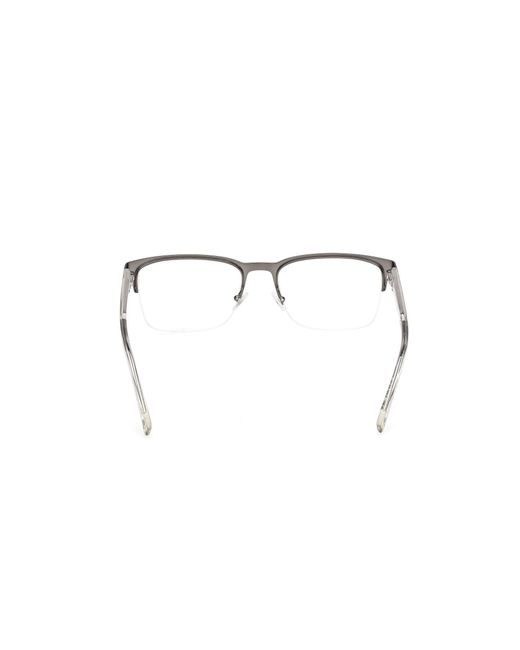 Timberland Black Tb50083 009 Optical Frames Metal Squared Normal for men