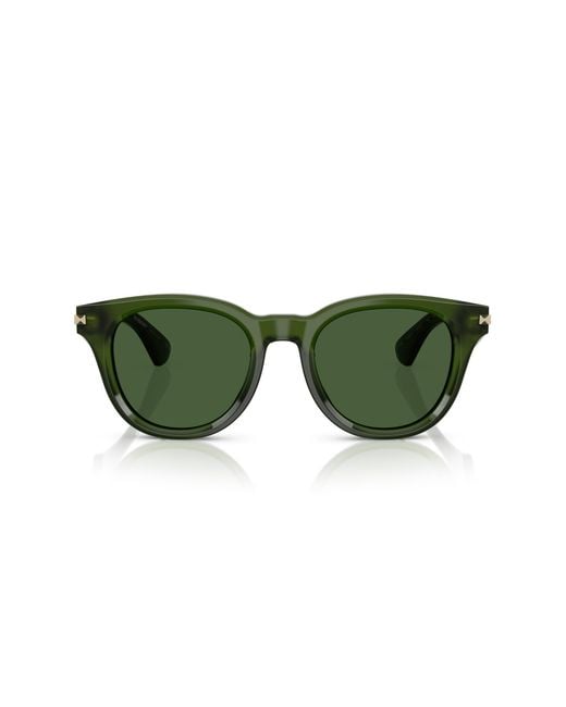 Burberry Green Be4439 414871 Sunglasses Acetate Round Normal for men