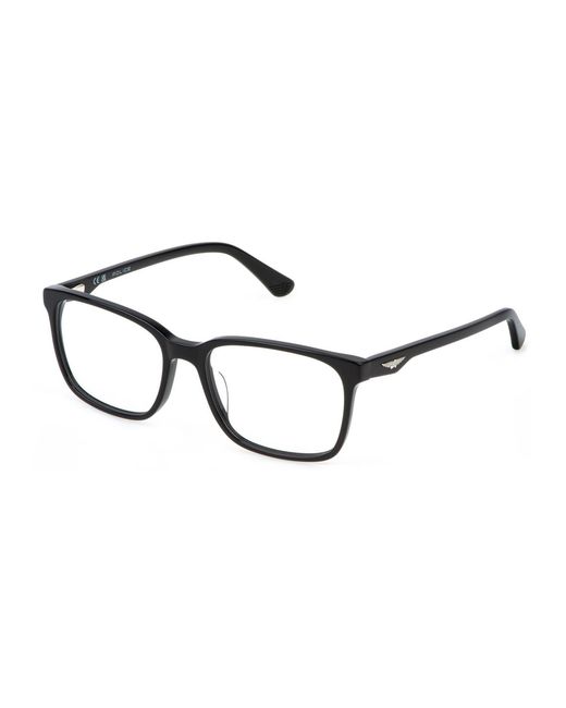 Police Black Vpln81 Origins Lite 23 700 Optical Frames Acetate Squared for men