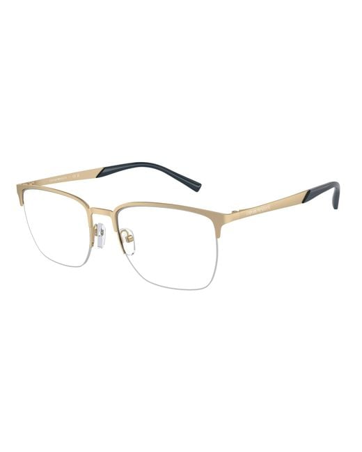 Emporio Armani Black Ea1151 3002 Optical Frames Metal Transparent Pillow Normal for men