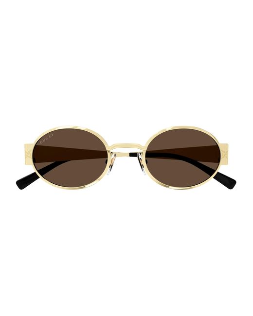 Gucci Black Gg1854S 005 Sunglasses Metal Round for men