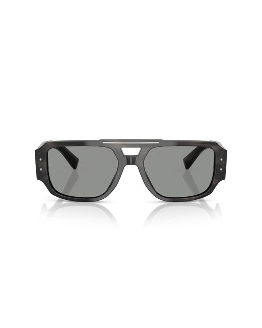 Dolce & Gabbana Black Dg4482 3440/1 Sunglasses Acetate Pilot Normal for men