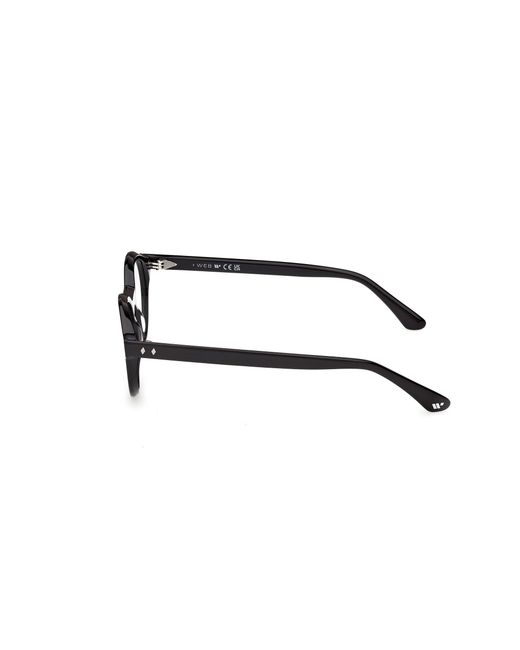 Web Black We5472 001 Optical Frames Acetate Round Normal for men