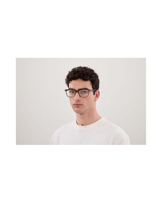 McQueen Black Am0541O 011 Optical Frames Acetate Transparent Squared for men