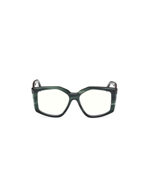 Max Mara Black Mm5162-B 098 Optical Frames Acetate Geometric Normal
