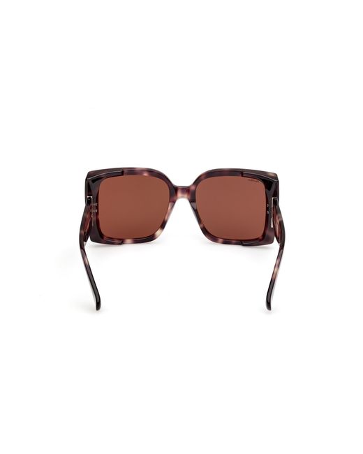 Max Mara Black Mm0131 Hinge 55E Sunglasses Acetate Squared Normal