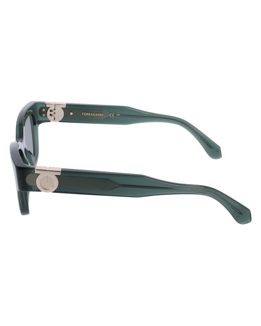 Ferragamo Black Sf2067S 317 Sunglasses Acetate Squared Normal