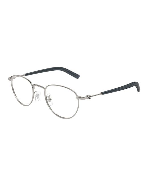 Montblanc Black Mb0423O 004 Optical Frames Metal Transparent Round for men