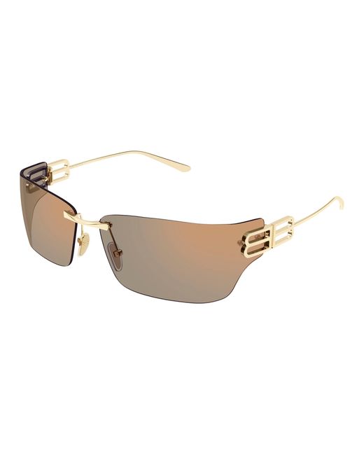 Balenciaga Black Bb0485Sa 002 Sunglasses Metal Squared