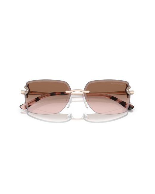 Michael Kors Black Mk1122B Sedona 110813 Sunglasses Metal Squared Normal Shaded