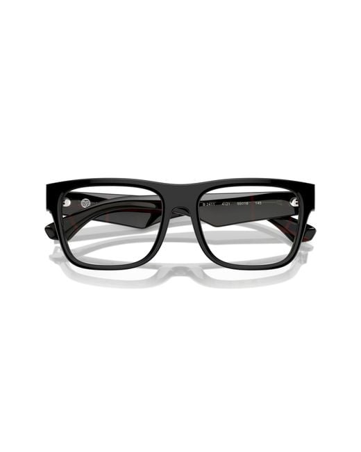 Burberry Black Be2411 4121 Optical Frames Acetate Squared Normal for men
