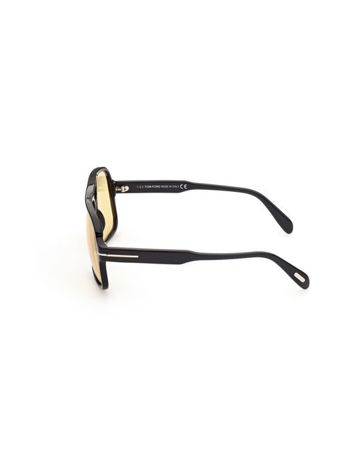 Tom Ford Black Ft0884 Falconer-02 01E Sunglasses Acetate Squared Normal for men
