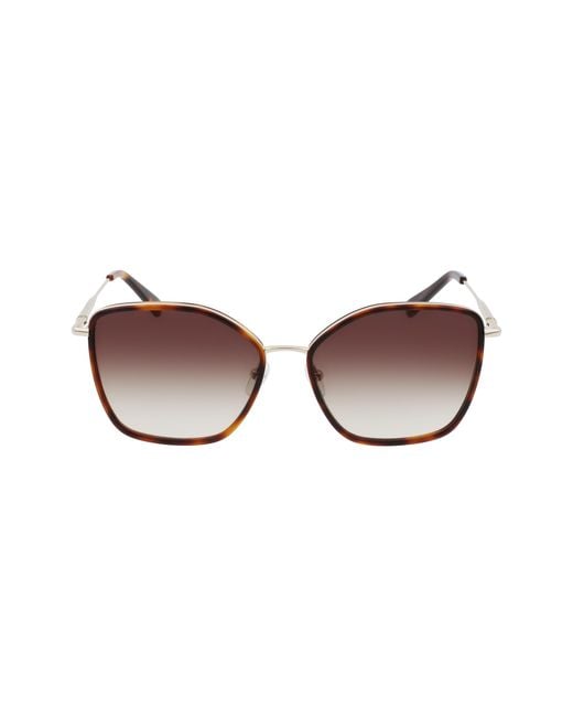 Longchamp Black Lo685S 712 Sunglasses Metal Squared Photochromatic
