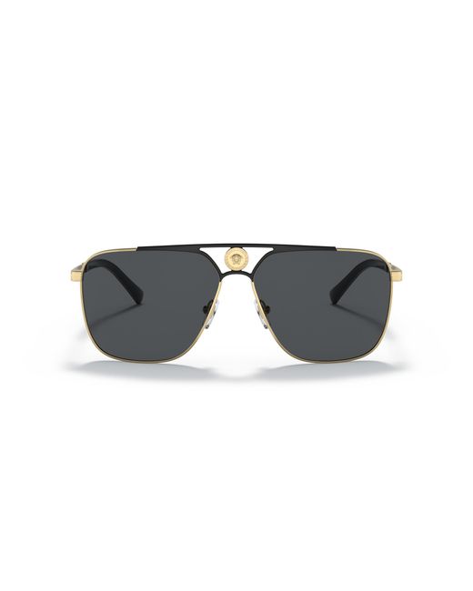 Versace Black Ve2238 143687 Sunglasses Metal Squared Normal for men