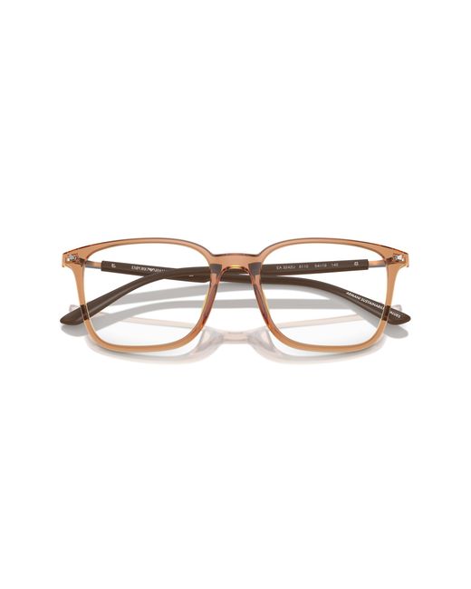 Emporio Armani Black Ea3242U 6110 Optical Frames Injected Transparent Squared Normal for men