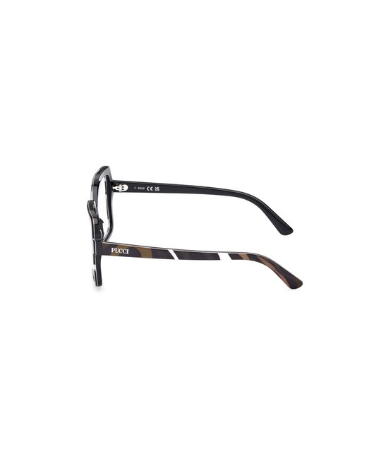 Emilio Pucci Black Ep5265 099 Optical Frames Acetate Squared Normal
