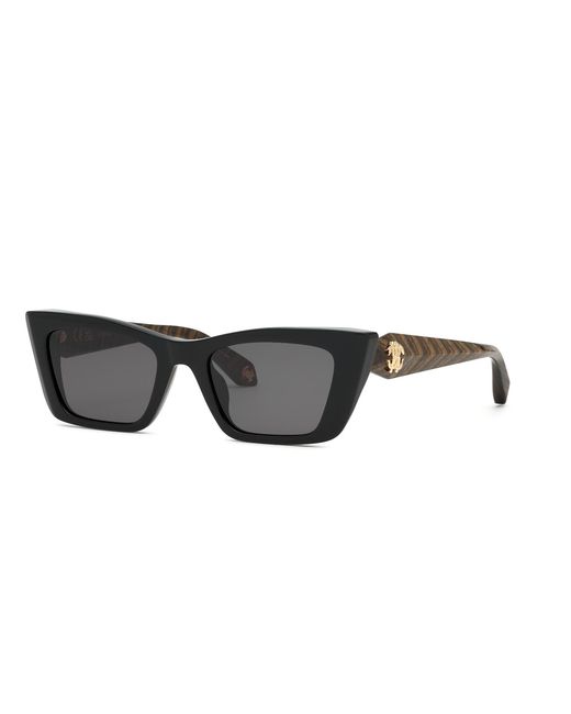 Roberto Cavalli Black Src169M 700 Sunglasses Acetate Smoke Cat Eye Normal