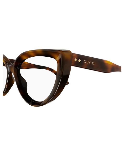 Gucci Black Gg1530O 002 Optical Frames Acetate Transparent Cat Eye
