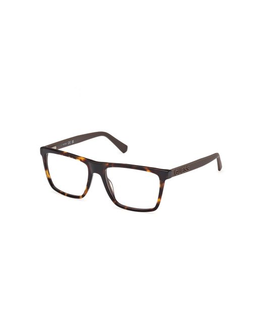 Guess Black Gu50186 052 Optical Frames Acetate Squared Normal for men