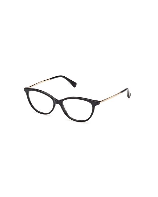 Max Mara Black Mm5236 001 Optical Frames Acetate Round Normal
