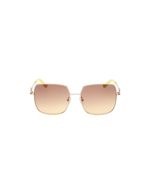 Guess Black Gu7906-H 32F Sunglasses Metal Squared Normal Shaded