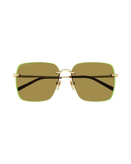 Gucci Black Gg1955Sa 004 Sunglasses Metal Squared