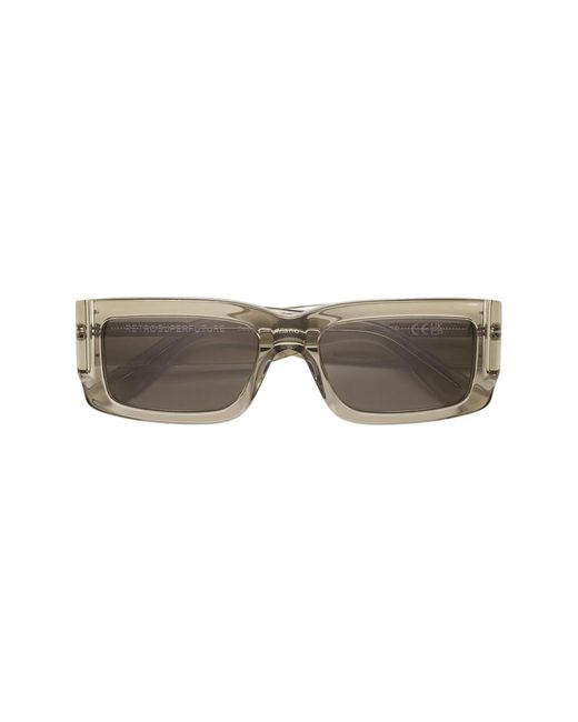 Retrosuperfuture Gray 4Mn Notte Nebbia Sunglasses Acetate Squared Normal
