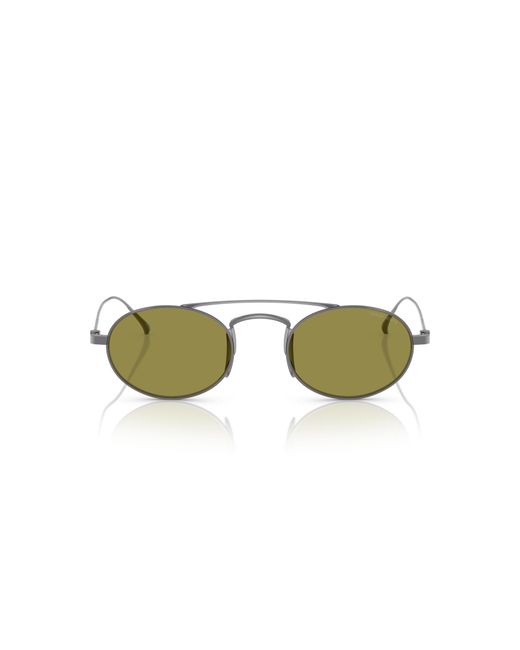 Giorgio Armani Black Ar6161T 3385/2 Sunglasses Titanium Round Normal for men