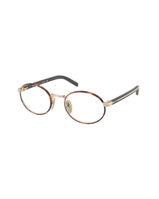 Prada Black Pr B55V 20L1O1 Optical Frames Metal Transparent Round Normal