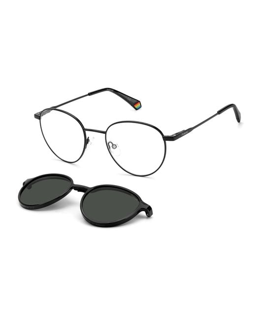 Polaroid Black Pld 6158/Cs 807/M9 Sunglasses Steel Round Clip-On