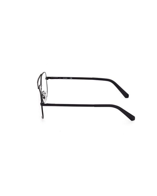 Guess Black Gu50075 002 Optical Frames Metal Pilot Normal for men