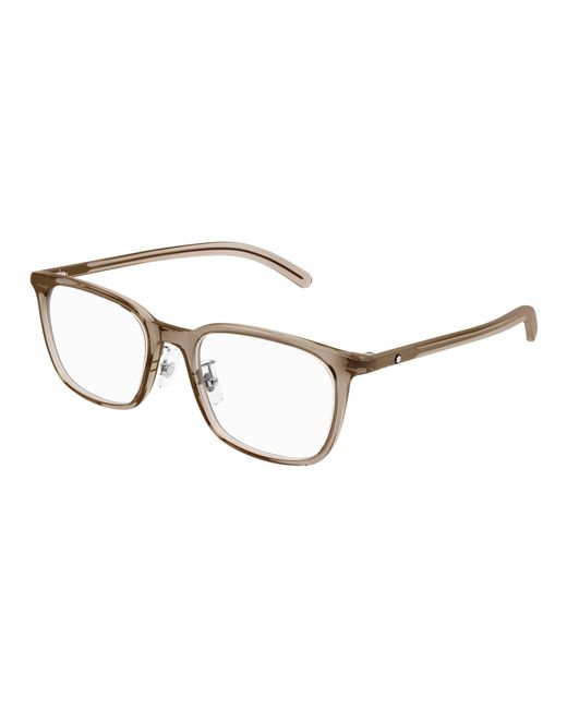 Montblanc Black Mb0418Oj 004 Optical Frames Transparent Squared for men