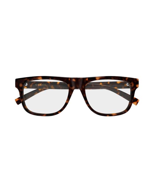 Gucci Black Gg1117On 002 Optical Frames Injected Transparent Squared for men