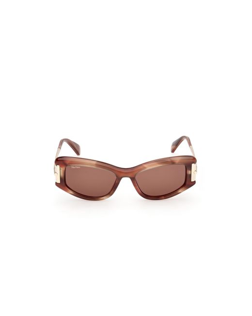 Max Mara Black Mm0189 68E Sunglasses Acetate Cat Eye Normal